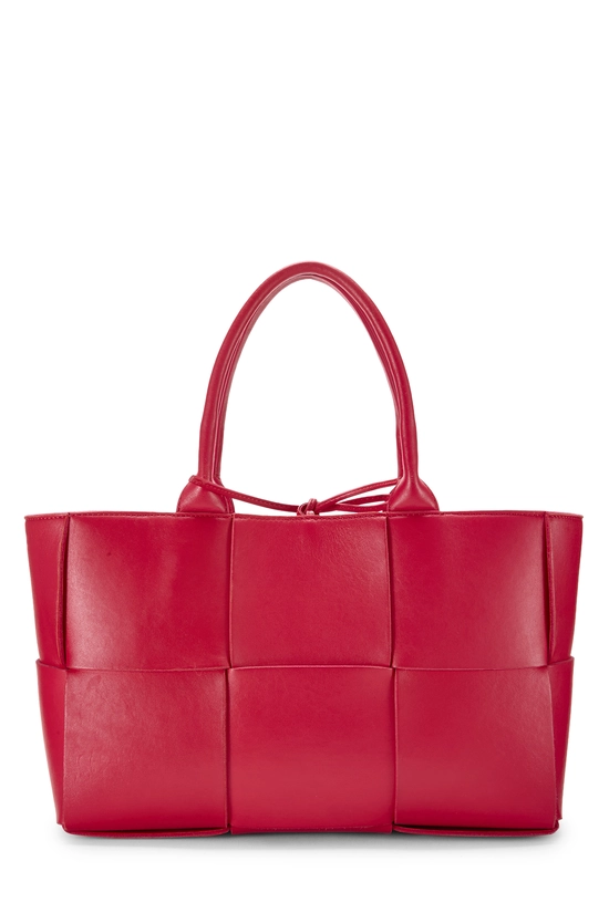 Red Maxi Intrecciato Arco Tote Small, , large image number 0