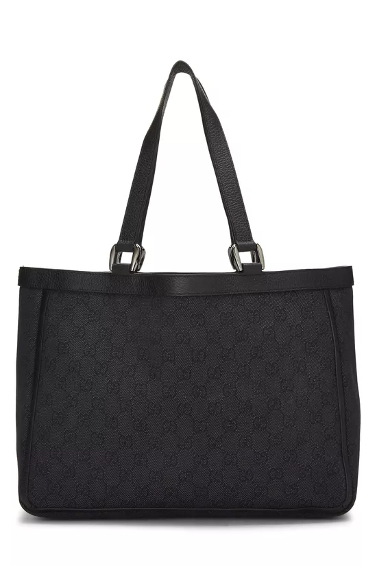 Black GG Canvas Abbey Pocket Tote, , large image number 3