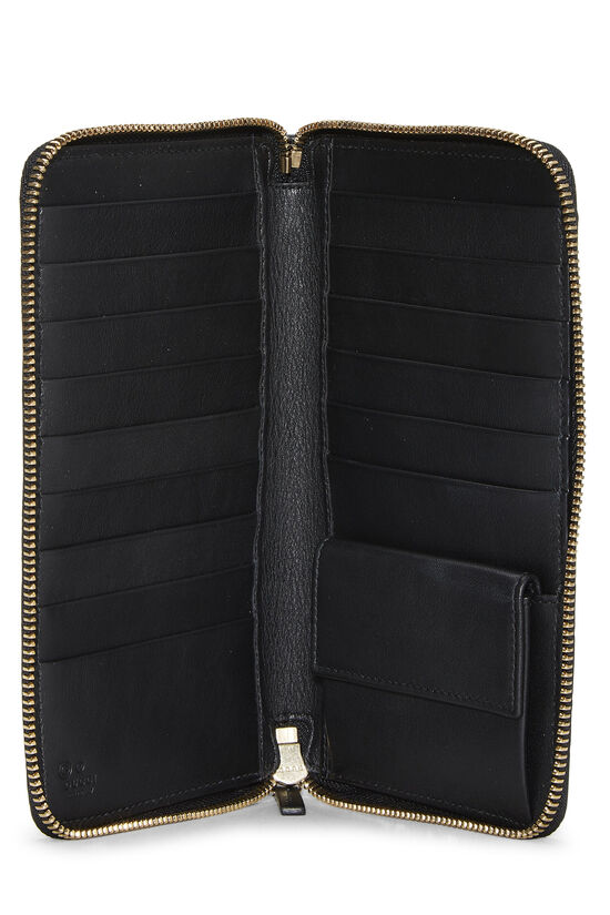 Black Guccissima Zip Around Wallet, , large image number 3