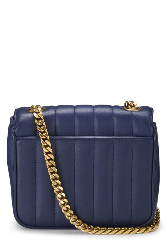 Navy Quilted Lambskin Vicky Crossbody Small, , large image number 3