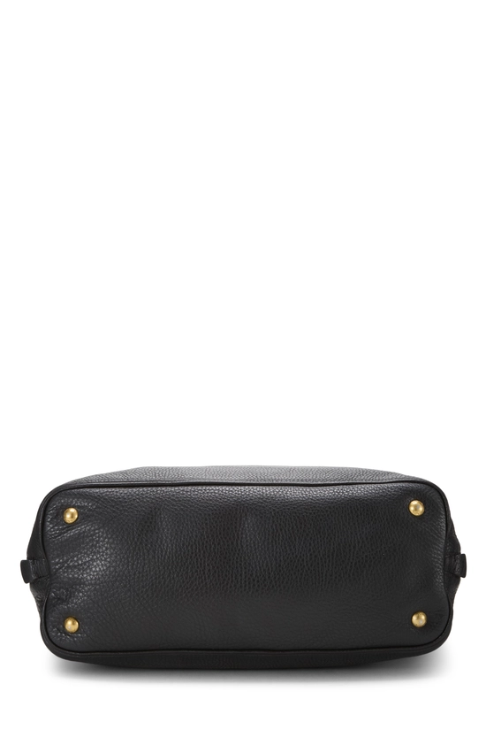 Black Vitello Daino Side Zip Tote Large, , large image number 4