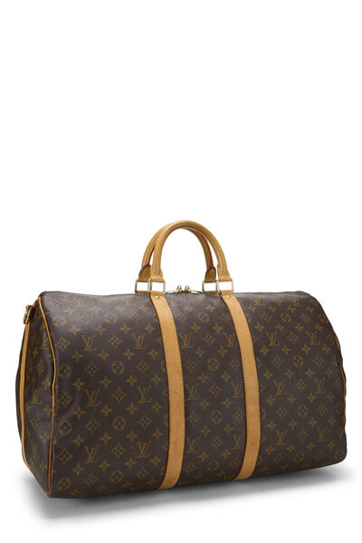 Monogram Canvas Keepall Bandouliere 50, , large