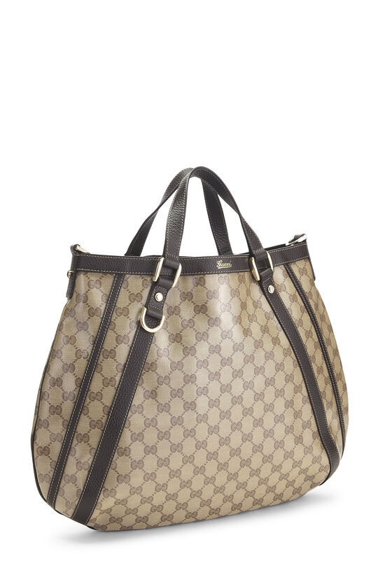 Brown Crystal Canvas Abbey Convertible Hobo, , large image number 1