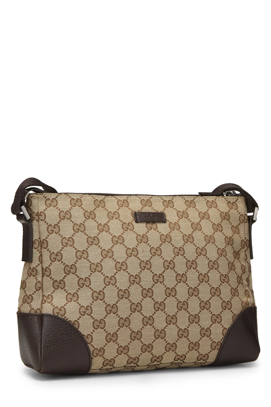 Brown Original GG Canvas Zip Messenger Bag, , large image number 1