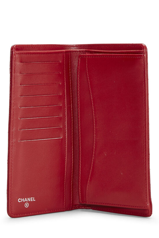 Red Quilted Caviar Yen Wallet, , large image number 4