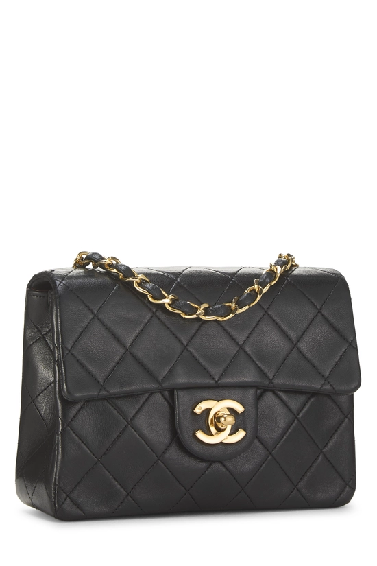 Black Quilted Lambskin Half Flap Mini, , large image number 1