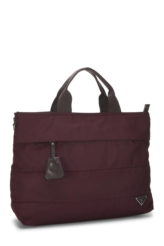 Burgundy Nylon Convertible Handbag, , large image number 1