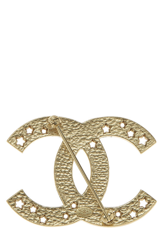 Gold 'CC' Star Cutout Pin, , large image number 1