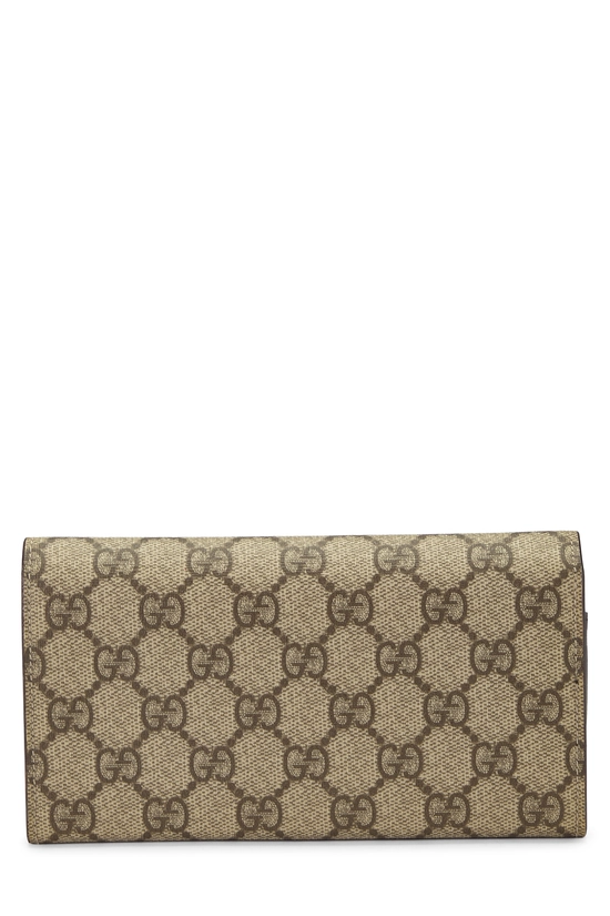 Brown GG Supreme Canvas Long Wallet, , large image number 2
