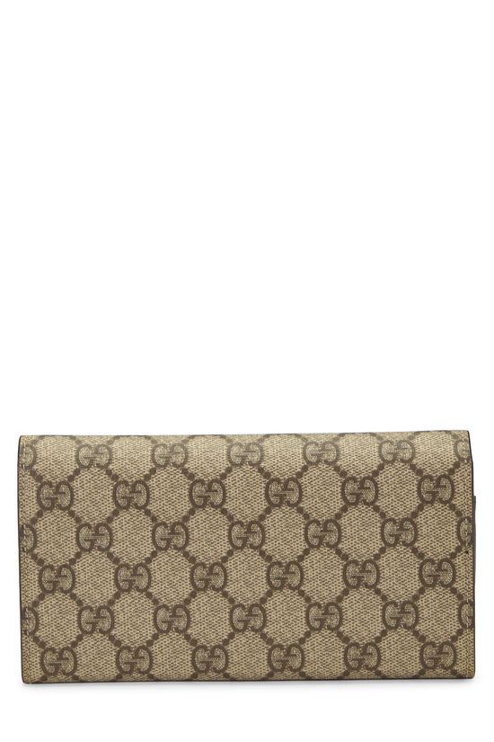 Brown GG Supreme Canvas Long Wallet, , large image number 2