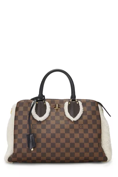 Louis Vuitton Damier Ebene Shearling Normandy