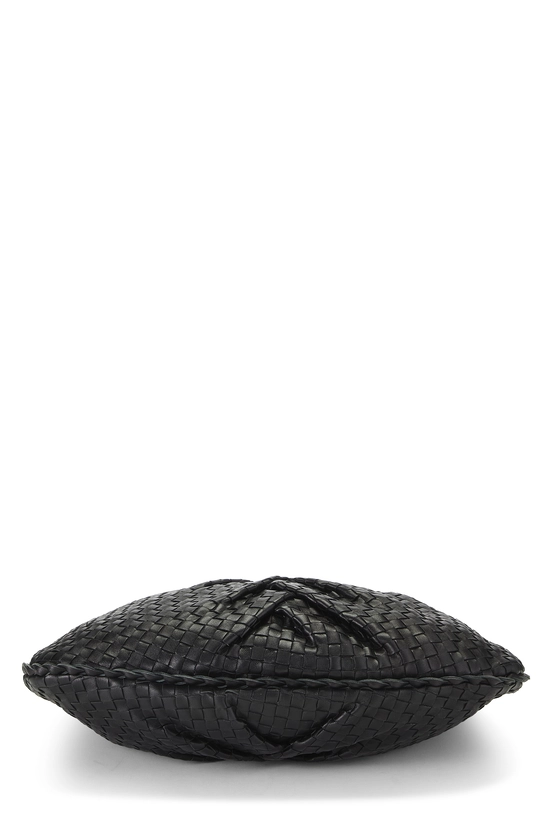 Black Pleated Intrecciato Veneta Hobo Medium, , large image number 4