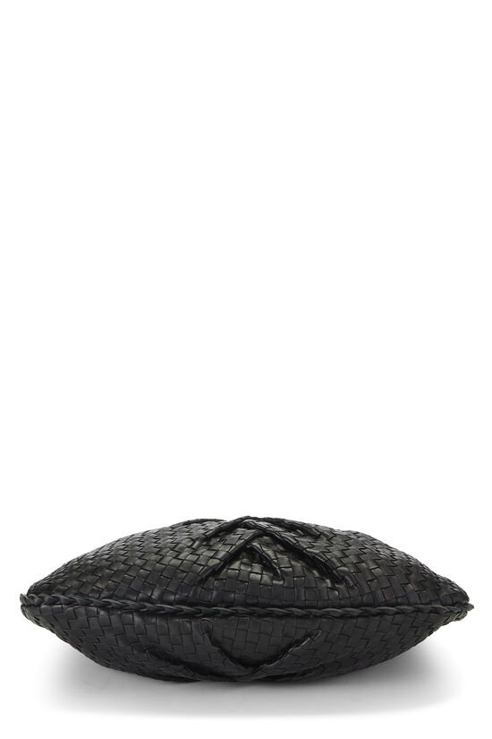 Black Pleated Intrecciato Veneta Hobo Medium, , large image number 4