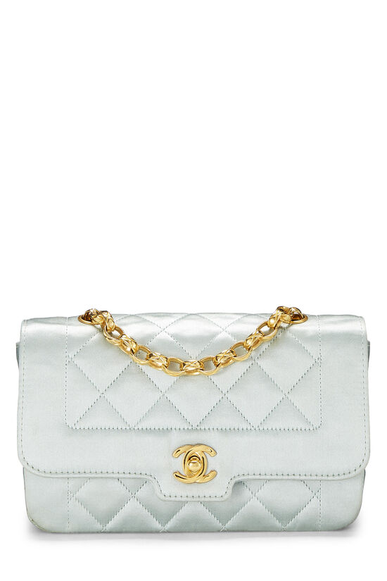 CHANEL VINTAGE CC TURNLOCK RED QUILTED SATIN GOLD CHAIN SHOULDER