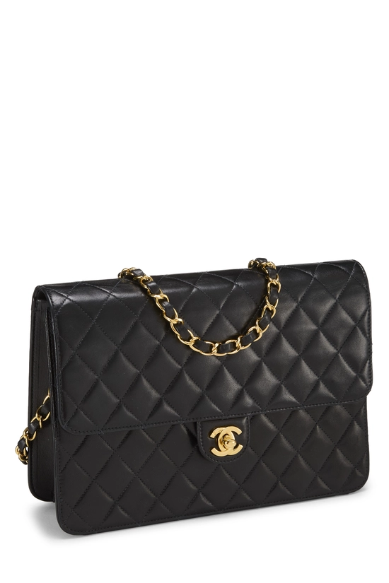 Black Quilted Lambskin Turnlock Ex Flap Medium, , large image number 1