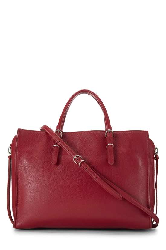 Red Calfskin Papier A4 Zip Around Tote Mini, , large image number 3