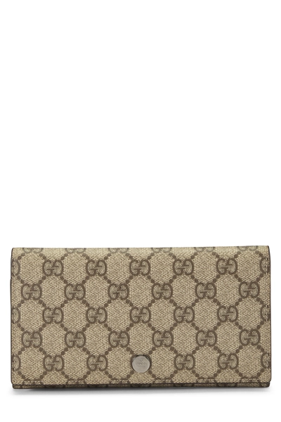 Brown GG Supreme Canvas Long Wallet