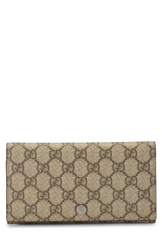 Brown GG Supreme Canvas Long Wallet, , large image number 0