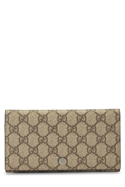 Brown GG Supreme Canvas Long Wallet