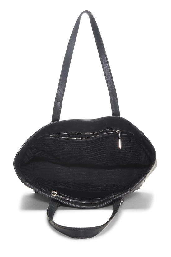 Black Calfskin Leather Buckle Tote, , large image number 5