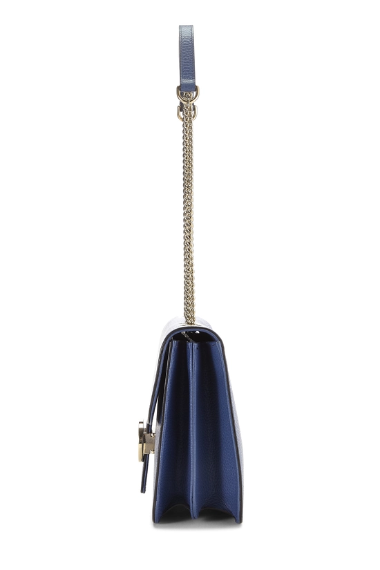 Pre-Owned Blue Leather Interlocking Crossbody Large QFBJWK1LBB00G