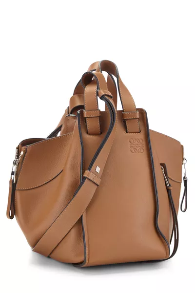 Brown Calfskin Hammock Bag Small, , large