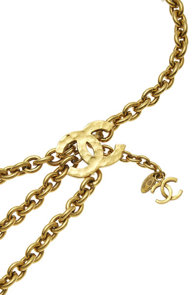 Gold 'CC' Chain Belt 3, , large