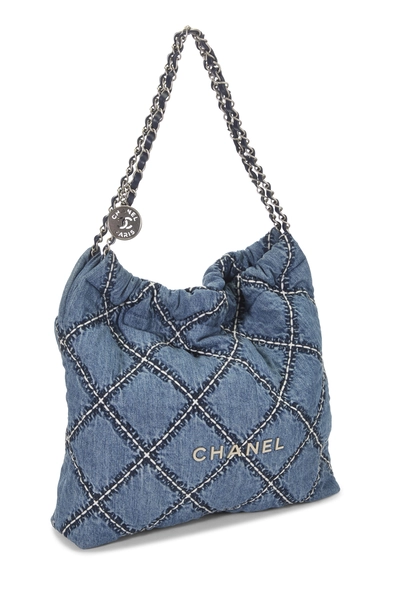 Chanel Blue Denim Chanel 22 Hobo Small — photo 2