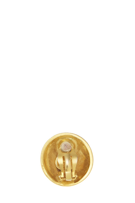 Gold 4 CC Round Earrings, , large image number 1