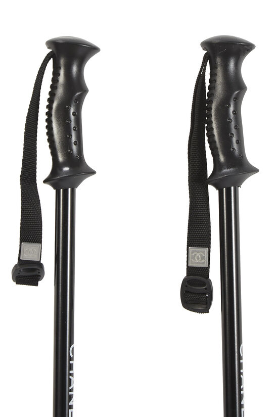 Black & White Carbon Fiber Skis & Poles, , large image number 3
