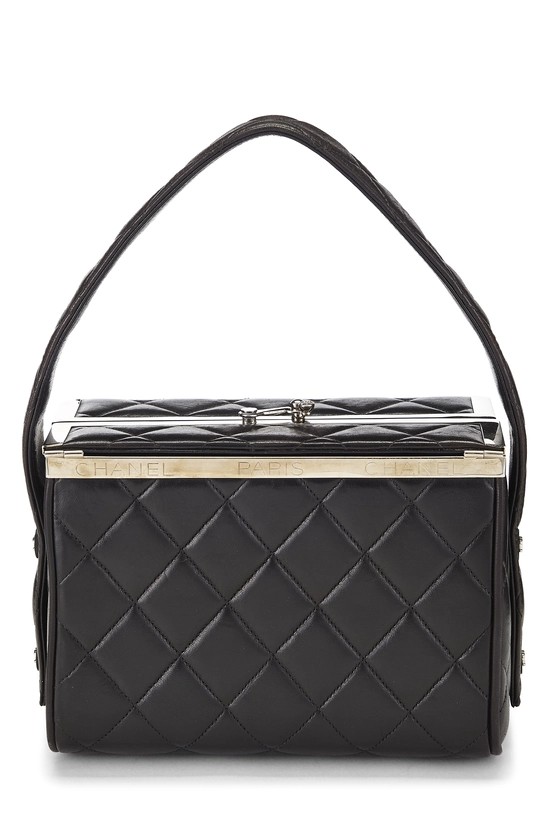 Black Quilted Lambskin Box Vanity, , large image number 3
