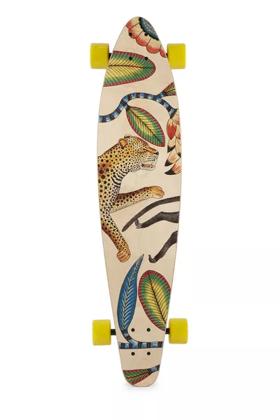 Multicolor Savana Dance Wood Long Board, , large