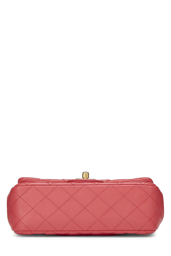 Chanel Pink Lambskin Lucky Charm Rectangular Flap Mini