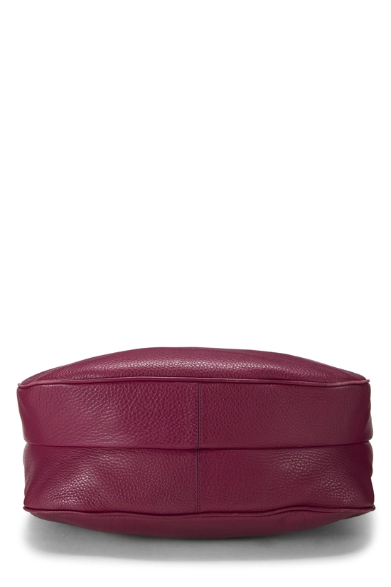 Burgundy Vitello Daino Front Pocket Hobo Medium, , large image number 4