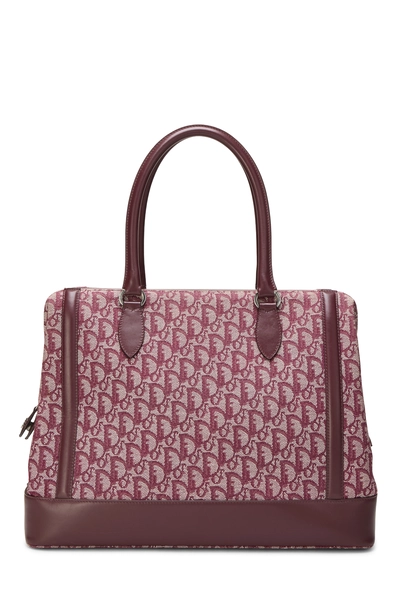 Christian Dior Burgundy Canvas Trotter Tote — photo 1