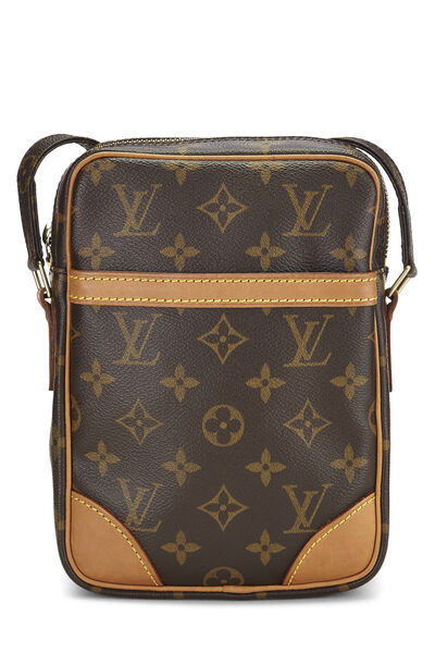Louis Vuitton Saumur Women's Authentic Pre Owned Custom Painted Crossbody Bag Adjustable Strap Brown, Pink, White Luxury Monogram Canvas