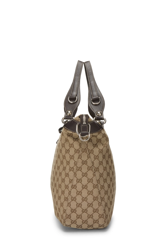 Original GG Canvas Icon Bit Zip Tote Large, , large image number 2