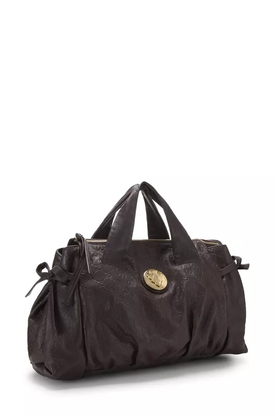 Brown Guccissima Hysteria Tote Large, , large image number 1