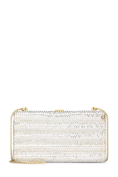 Gold Crystal Embellished Minaudi&egrave;re Small