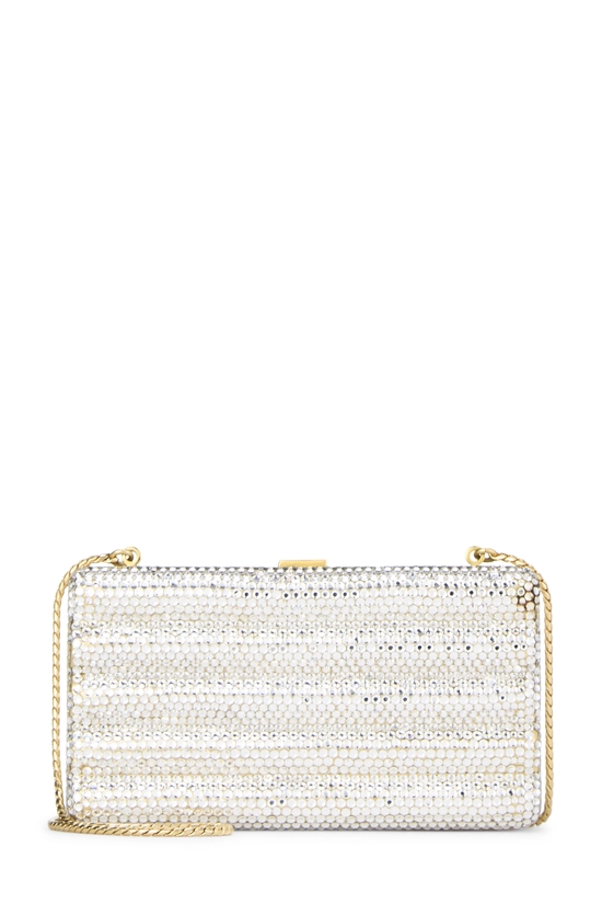 Gold Crystal Embellished Minaudi&egrave;re Small, , large image number 0