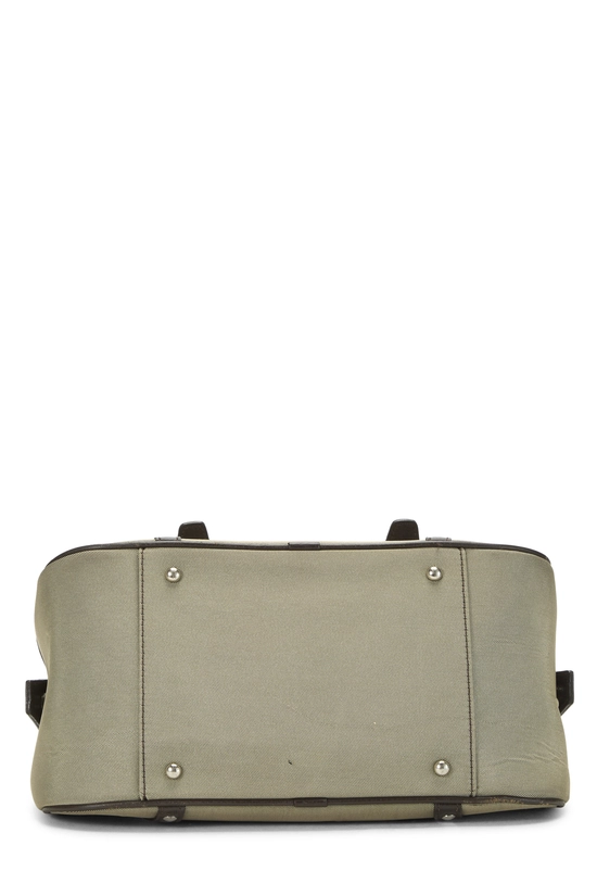 Brown Check Nylon Bowler Handbag, , large image number 4