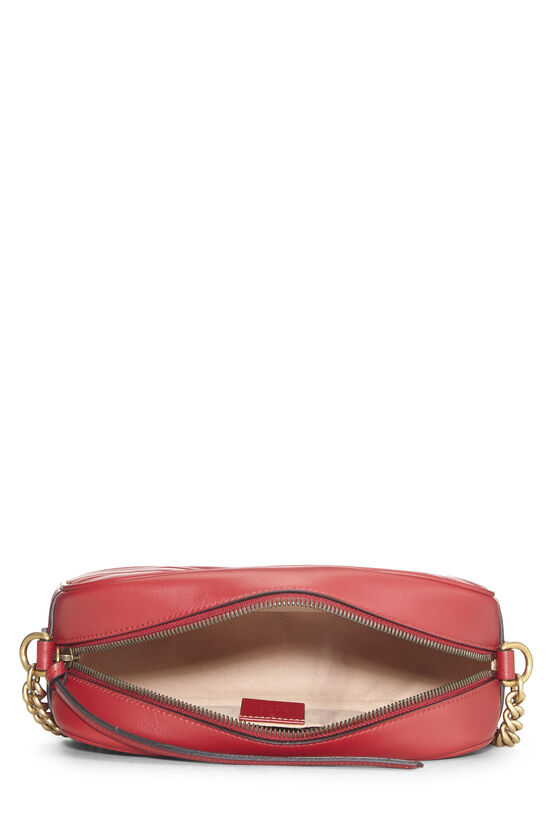 Red Leather GG Marmont Crossbody Bag Small, , large image number 5