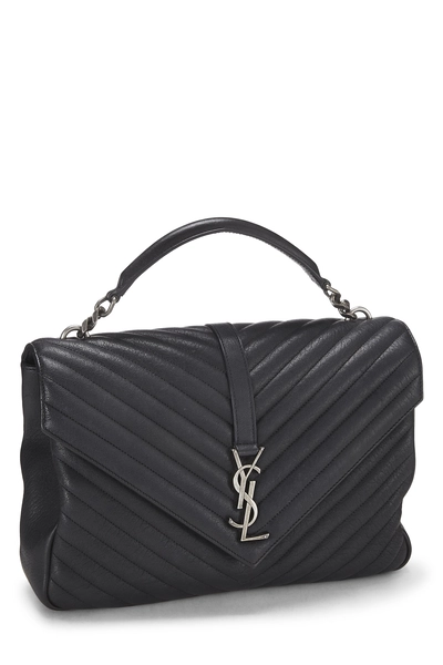 YSL Black Chevron Leather College Large — photo 2