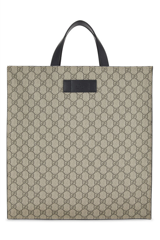 Black GG Supreme Canvas Web Vertical Tote, , large image number 0