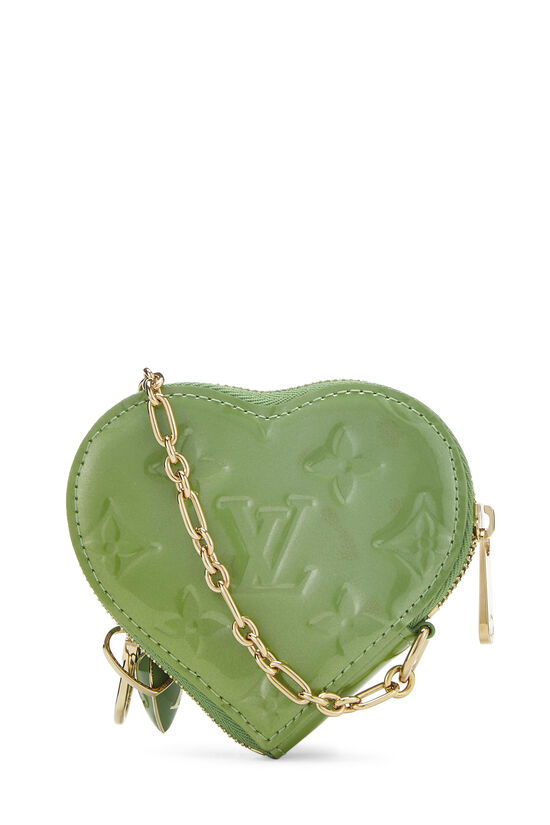 Green Monogram Vernis Heart Coin Purse, , large image number 3