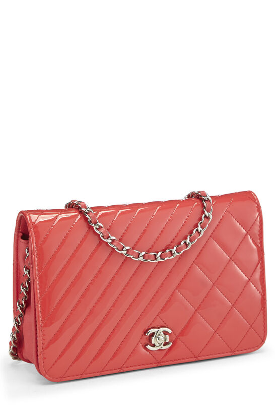 Sold at Auction: CHANEL Wallet on Chain in Orange Patent Leather