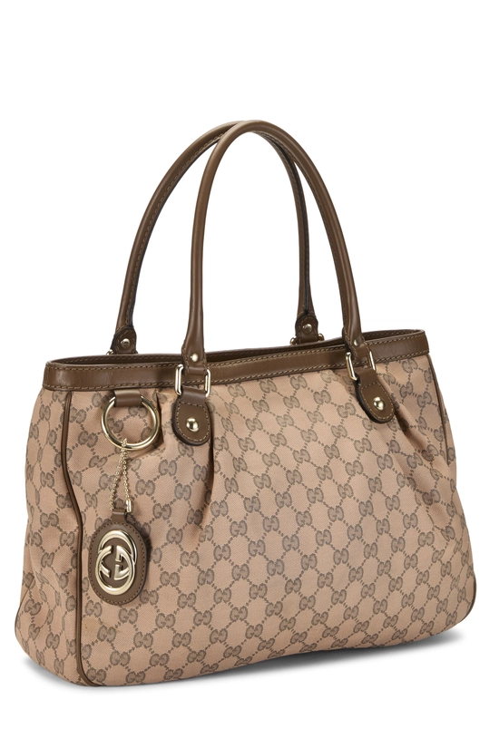 Pink GG Canvas Sukey Zip Handbag Large, , large image number 1