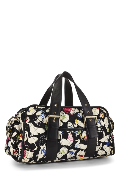 Chanel Black Canvas Baby Animals Diaper Bag — photo 2