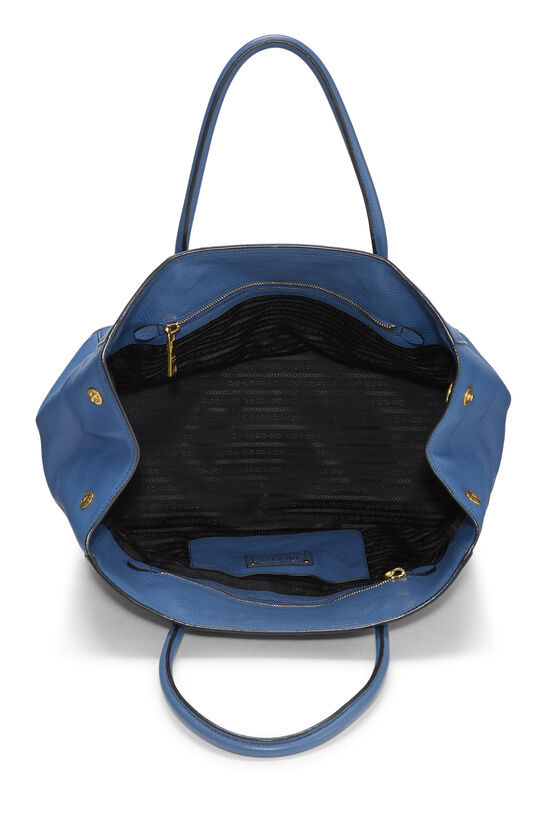 Blue Vitello Daino Convertible Tote Medium, , large image number 5