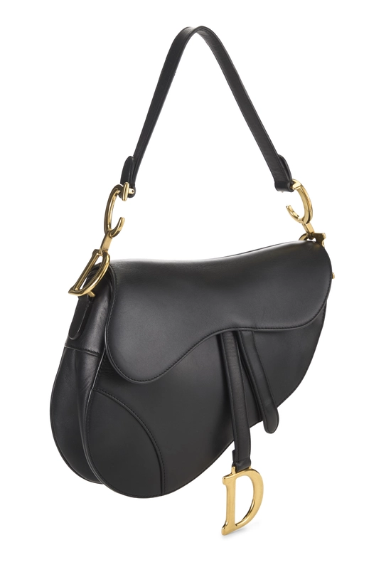 Black Calfskin Saddle Bag NM, , large image number 1